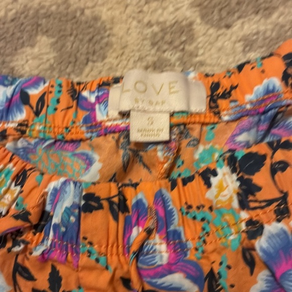 Love by GAP Sleep Pajama Shorts Floral Print Eyelet Detailing Small - Picture 4 of 7